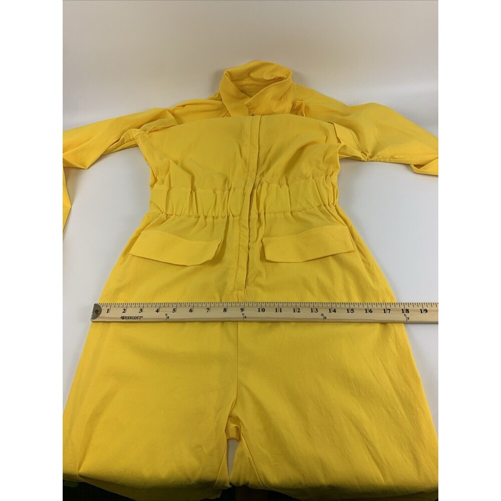 April O’Neil TMNT Costume Yellow Jumpsuit Zip Long Sleeve Stretch Womens Small - Picture 10 of 11